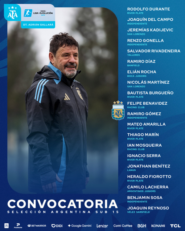 La Selección Argentina Sub 15 batallando la posesión en el duelo ante Bolivia por la Liga Evolución