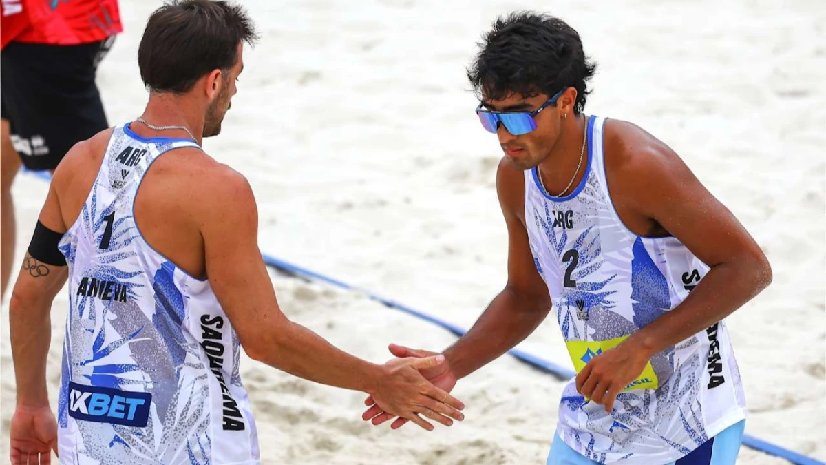 Batalla hasta el tie-break: Bautista Amieva y Maciel Bueno cayeron ante Venezuela en el debut de beach vóley