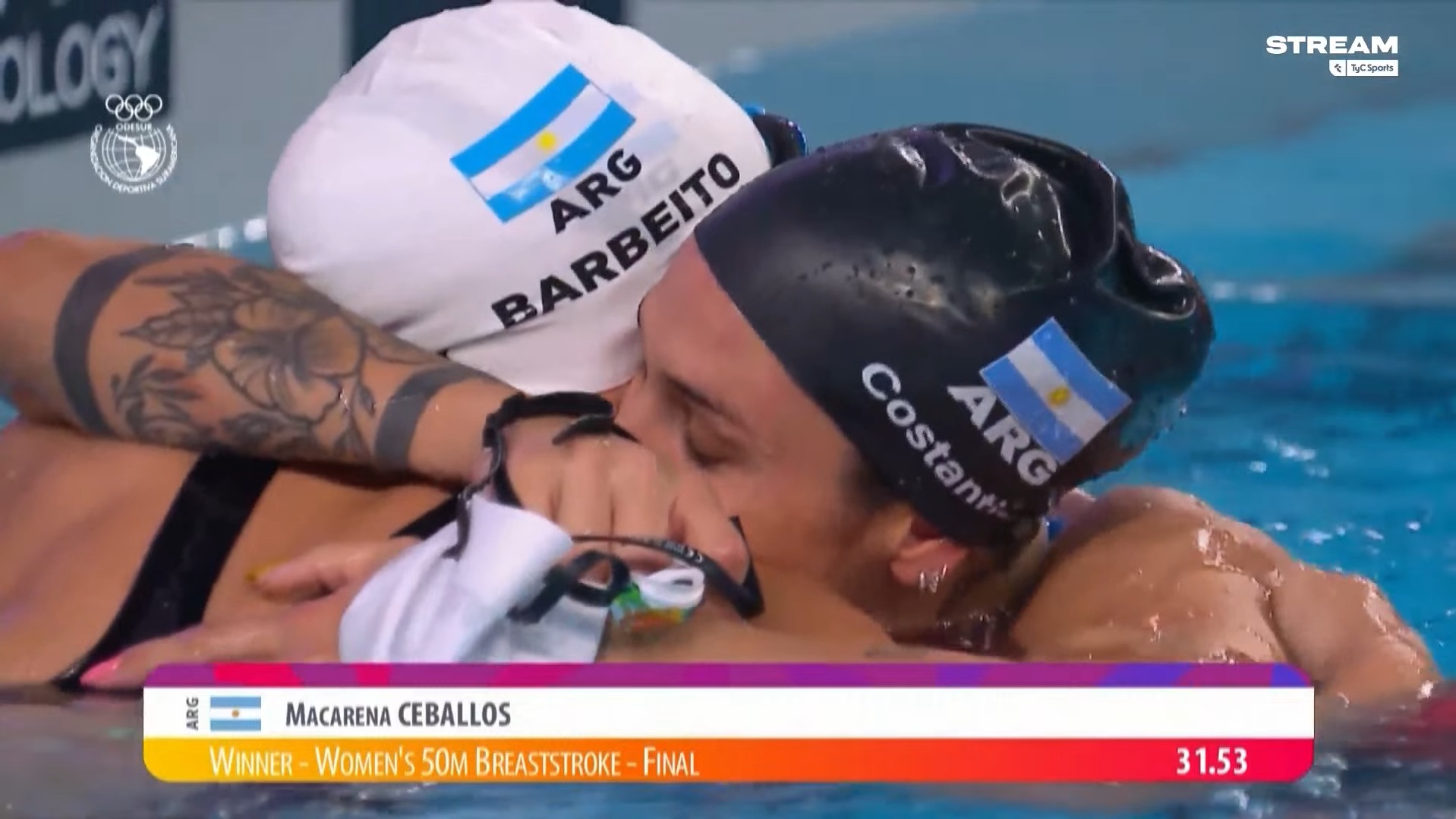Los podios y festejos de la natación y gimnasia argentina encendieron la jornada en Santa Fe 2026