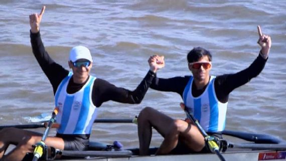 Rodrigo Enríquez y Santino Menin, campeones suramericanos en el doble par liviano