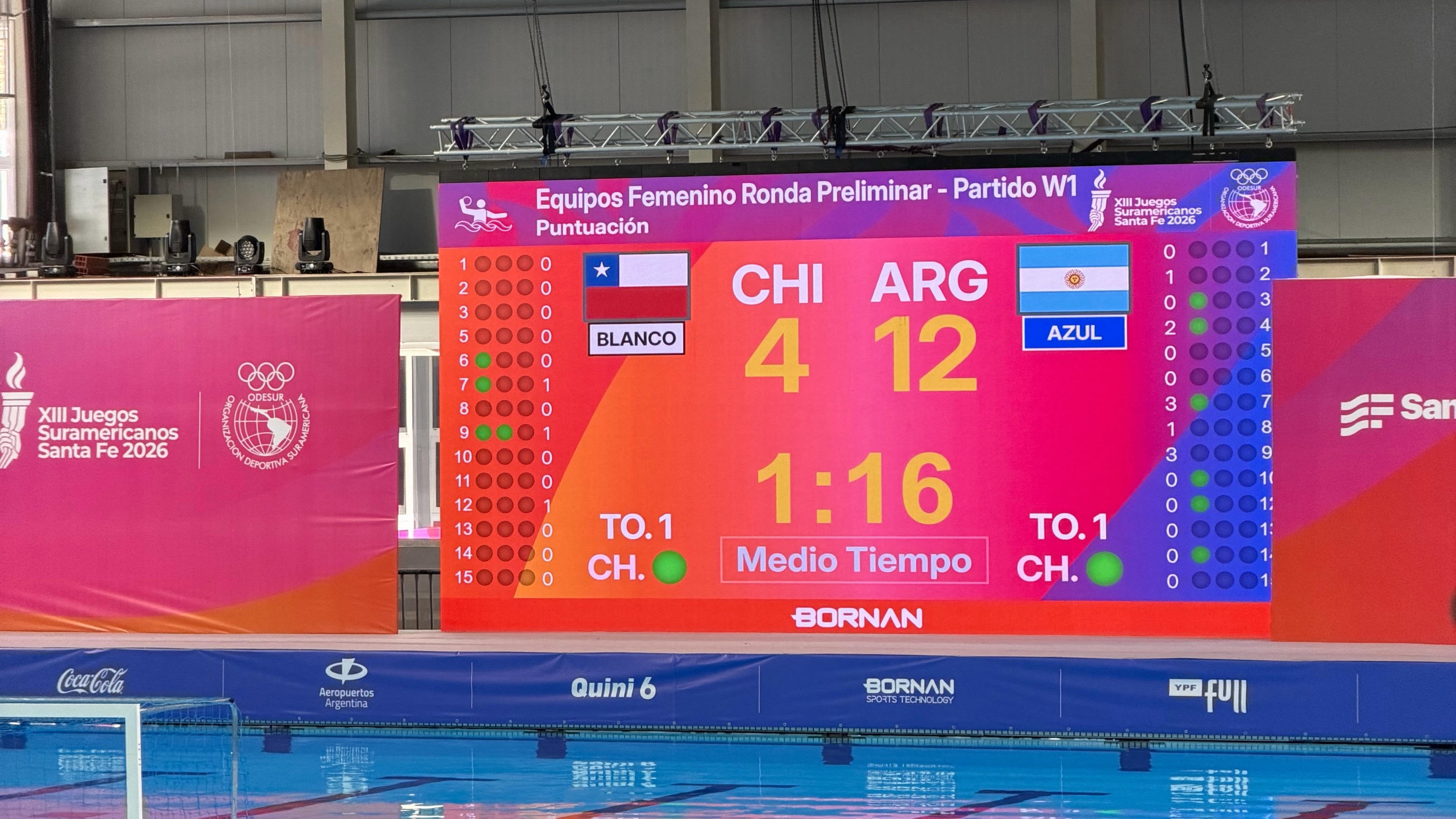 El waterpolo femenino argentino debutó en Santa Fe 2026 con una goleada enorme: 27 a 7 sobre Chile en la ronda preliminar