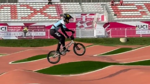 Thomás Maturano fue el mejor argentino en la Copa del Mundo de BMX en China y rozó las semifinales