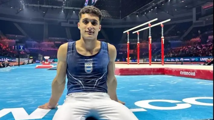 Santiago Mayol representa a la Argentina en el Mundial de Gimnasia Artística de Rotterdam