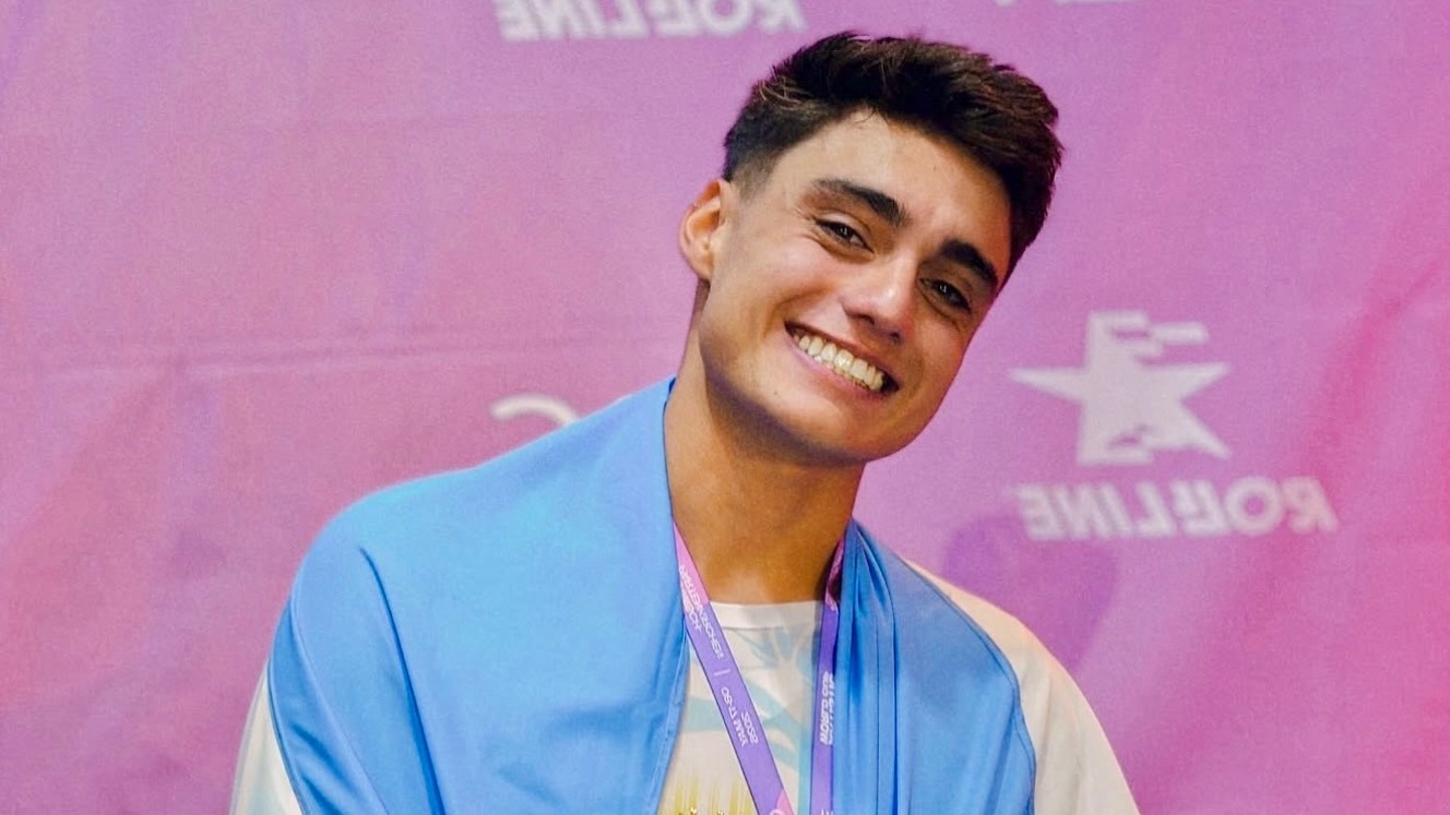 Facundo Nieva Biza se colgó la plata en solo danza en los World Skate Games de Asunción